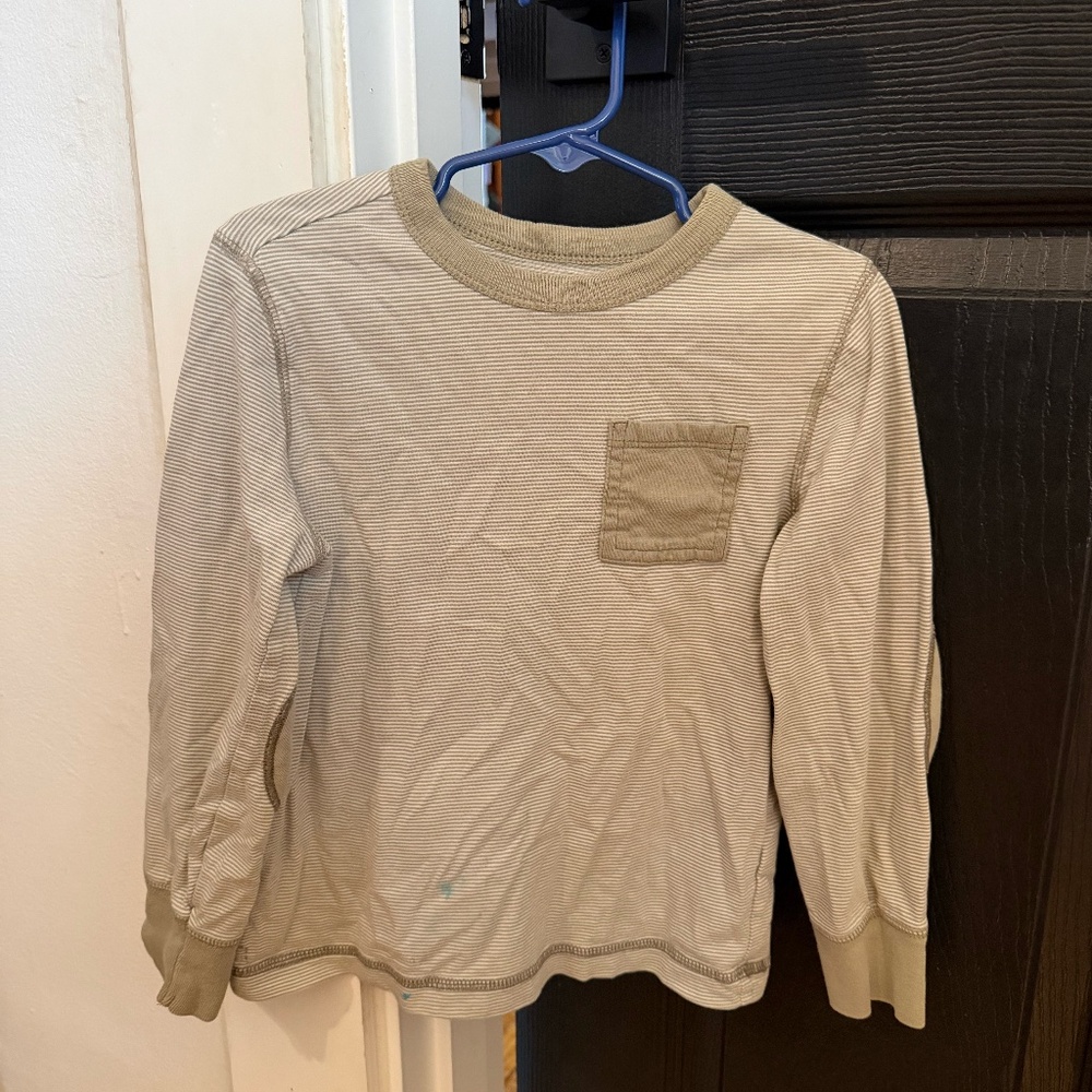 Old Navy Long Sleeve Striped‎ Tee with Elbow Patches – Size 5T